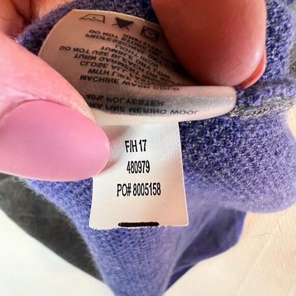 Title Nine S Athletic Dress 1/4 Zip Xtra Fine Merino Wool Knee Length Purpl Gray - Picture 8 of 16